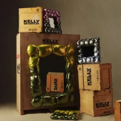 Mirrors<Kelly Wearstler amelia briggs ombre mirror - small METALLICCITRONGREEN