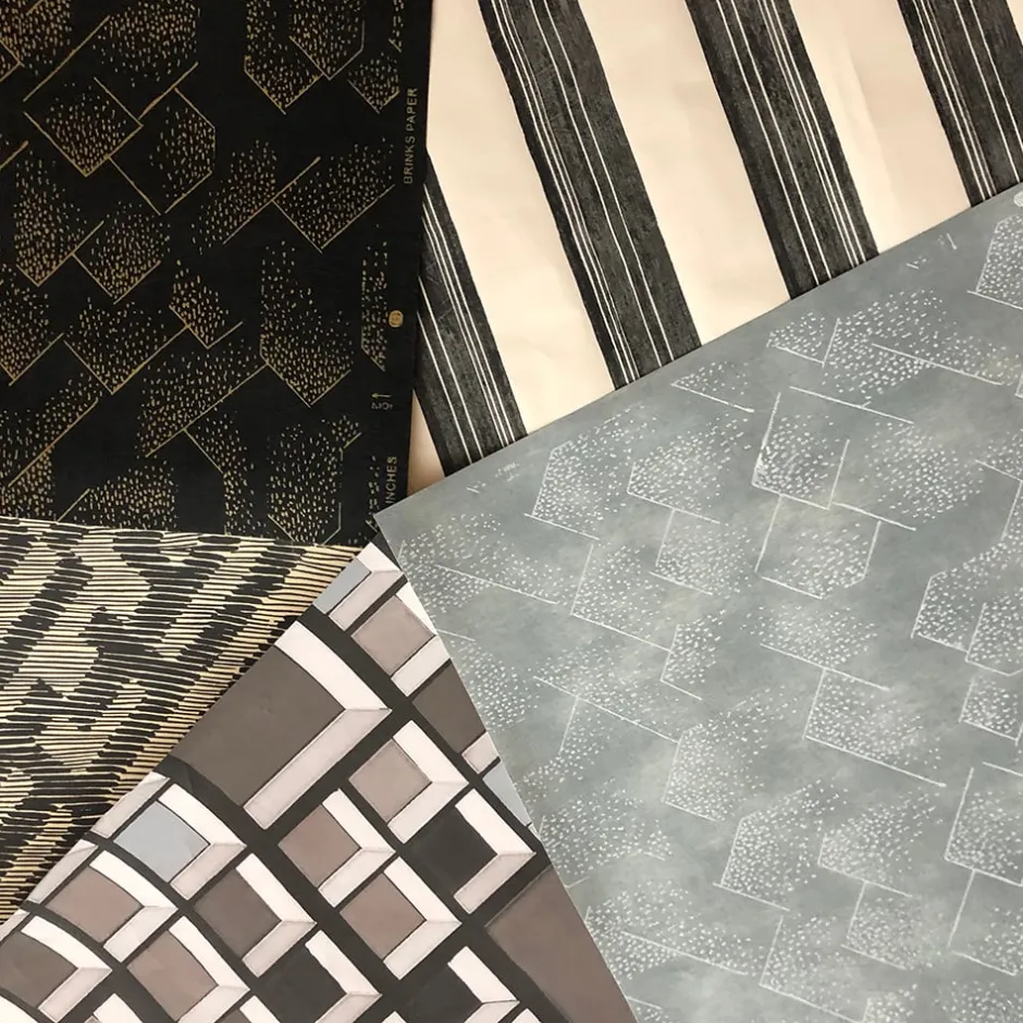 Wallcoverings<Kelly Wearstler askew wallpaper IVORYONYX