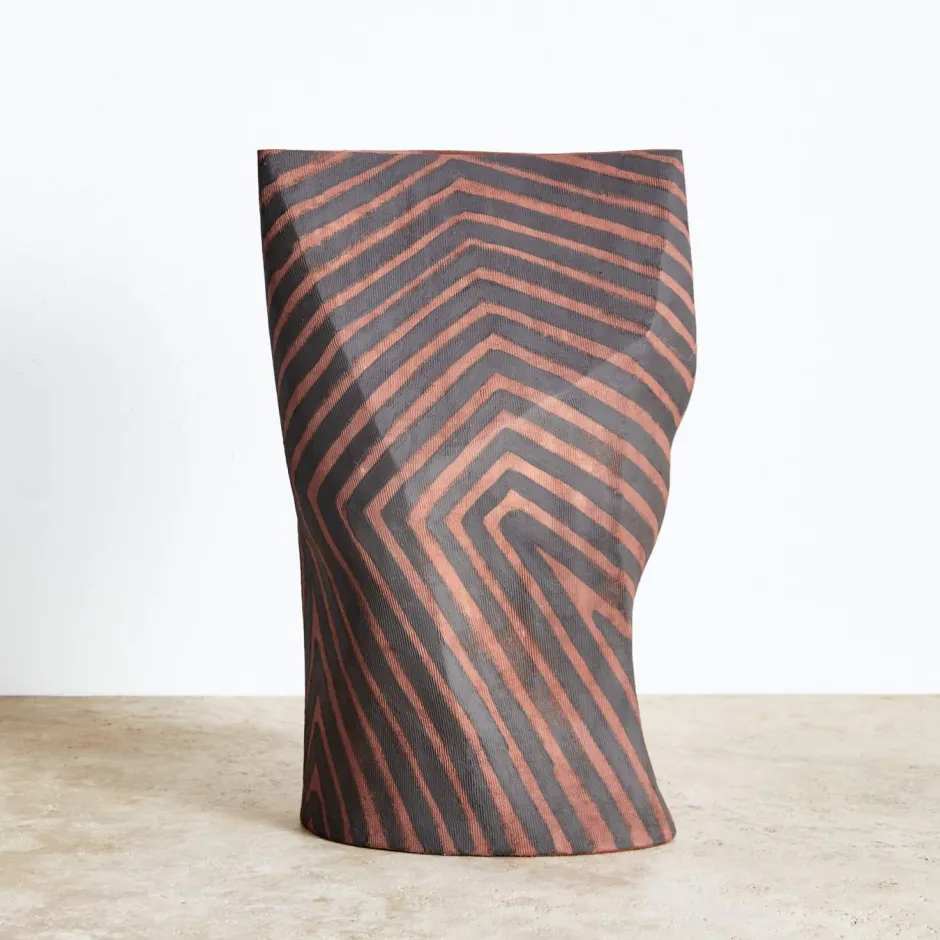 Vases<Kelly Wearstler baobab vessel ii TERRACOTTASLATE
