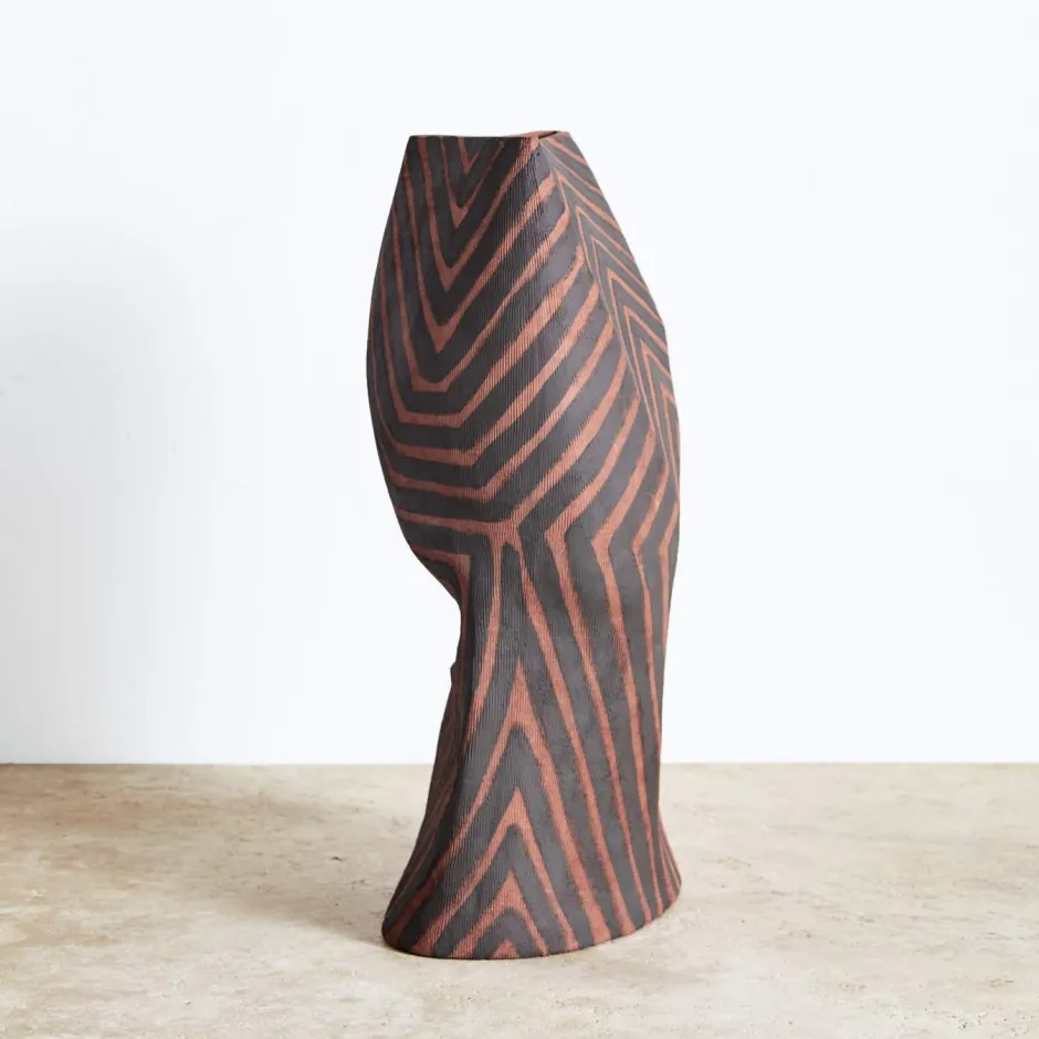 Vases<Kelly Wearstler baobab vessel ii TERRACOTTASLATE