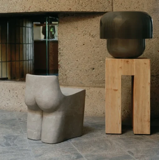 Lounge Chairs|Ottomans & Stools<Kelly Wearstler butt stool LIGHTSMOKE
