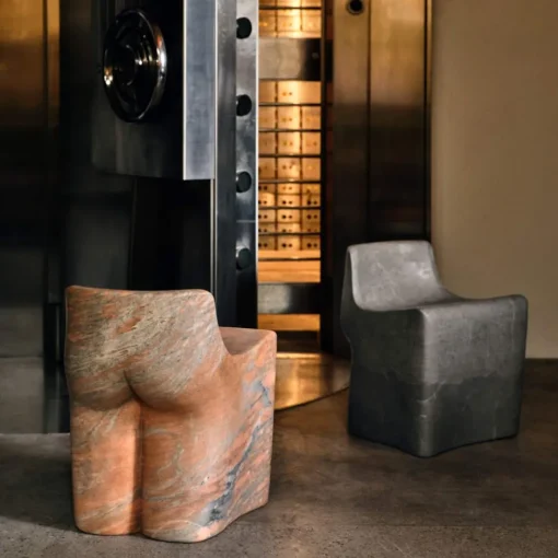 Lounge Chairs|Ottomans & Stools<Kelly Wearstler butt stool LIGHTSMOKE