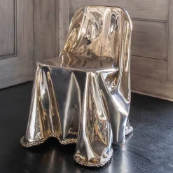 Lounge Chairs<Kelly Wearstler calia bronze draped chair BRASS