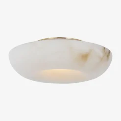 Flush Mounts<Kelly Wearstler cappello 12" flush mount ALABASTERANDANTIQUE-BURNISHEDBRASS