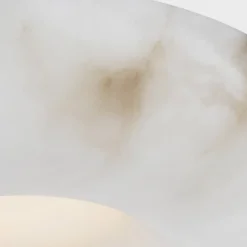 Flush Mounts<Kelly Wearstler cappello 12" flush mount ALABASTERANDANTIQUE-BURNISHEDBRASS