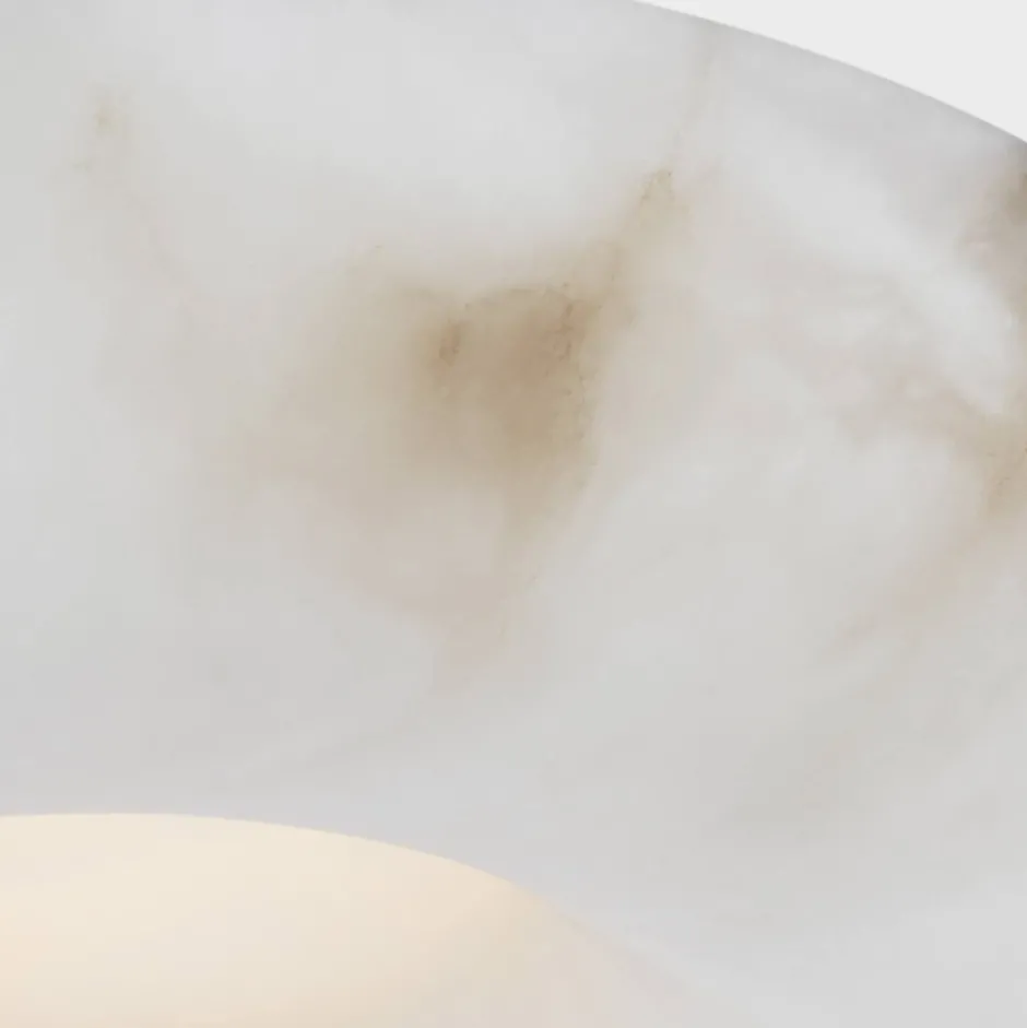 Flush Mounts<Kelly Wearstler cappello 12" flush mount ALABASTERANDANTIQUE-BURNISHEDBRASS