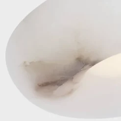 Flush Mounts<Kelly Wearstler cappello 12" flush mount ALABASTERANDANTIQUE-BURNISHEDBRASS