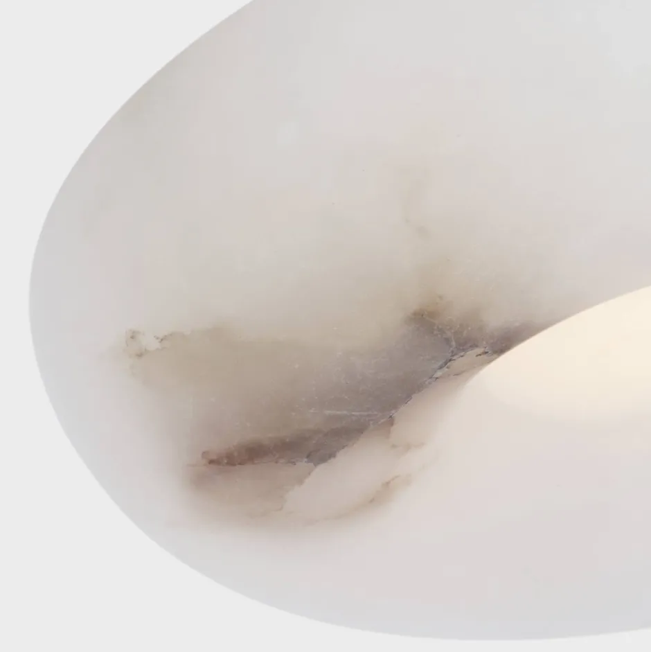 Flush Mounts<Kelly Wearstler cappello 12" flush mount ALABASTERANDANTIQUE-BURNISHEDBRASS