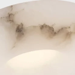 Flush Mounts<Kelly Wearstler cappello 12" flush mount ALABASTERANDANTIQUE-BURNISHEDBRASS