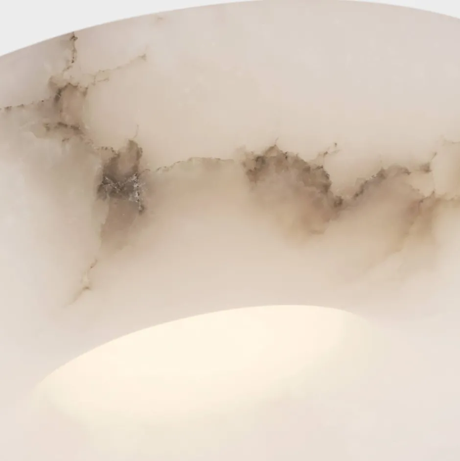 Flush Mounts<Kelly Wearstler cappello 12" flush mount ALABASTERANDANTIQUE-BURNISHEDBRASS