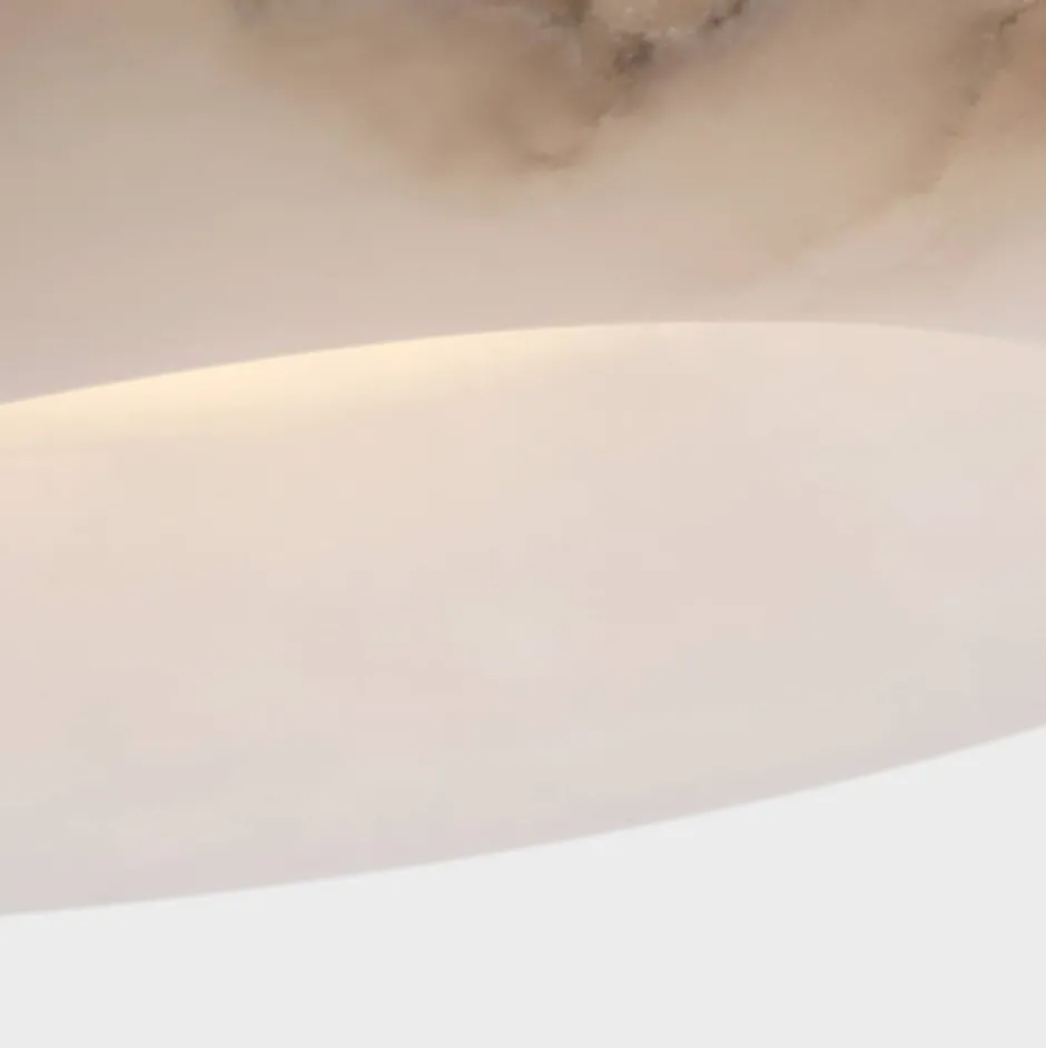 Flush Mounts<Kelly Wearstler cappello 12" flush mount ALABASTERANDANTIQUE-BURNISHEDBRASS