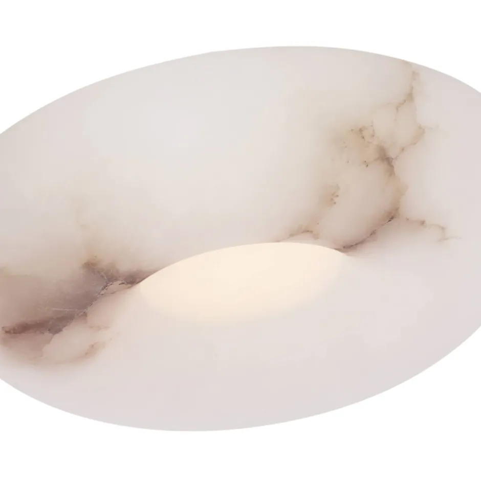 Flush Mounts<Kelly Wearstler cappello 12" flush mount ALABASTERANDANTIQUE-BURNISHEDBRASS