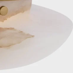 Flush Mounts<Kelly Wearstler cappello 10" flush mount ALABASTERANDANTIQUE-BURNISHEDBRASS