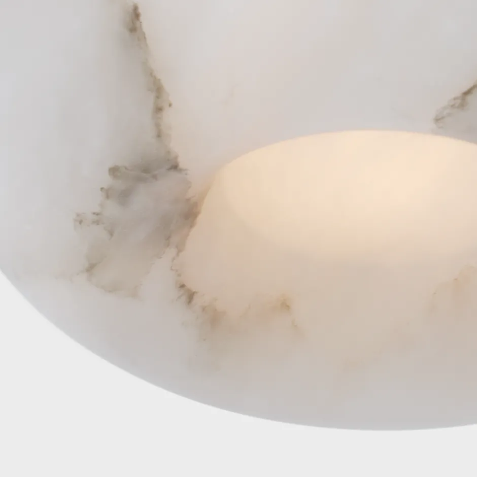 Flush Mounts<Kelly Wearstler cappello 6" flush mount ALABASTERANDANTIQUE-BURNISHEDBRASS