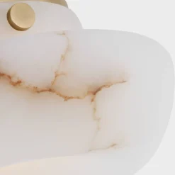 Flush Mounts<Kelly Wearstler cappello 6" flush mount ALABASTERANDANTIQUE-BURNISHEDBRASS