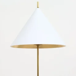 Table<Kelly Wearstler cleo accent lamp BRASSW/WHITEGLASS