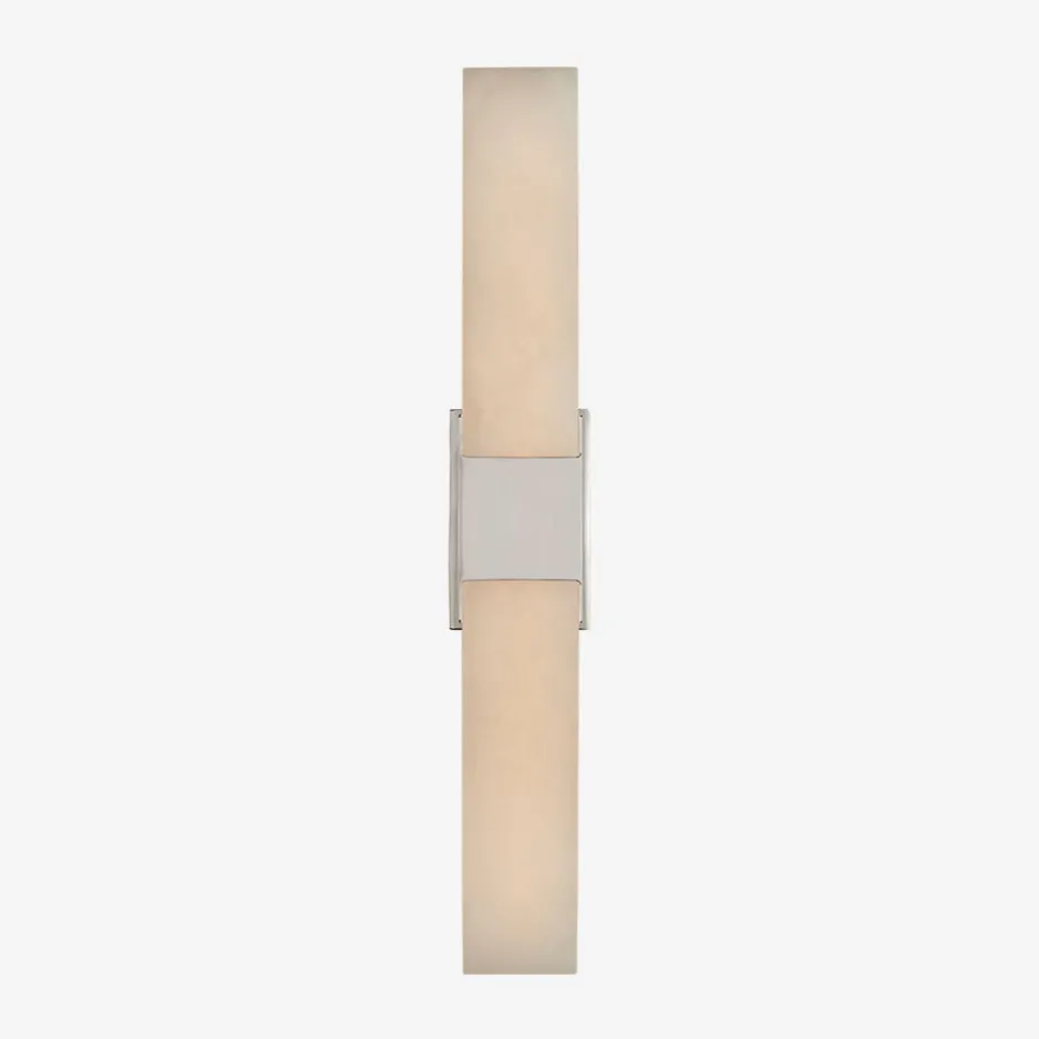 Wall<Kelly Wearstler covet double box sconce POLISHEDNICKELW/ALABASTER