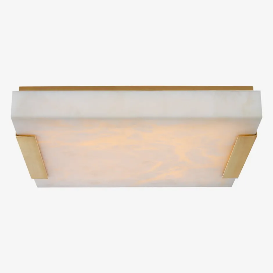 Flush Mounts<Kelly Wearstler covet large flush mount ANTIQUEBURNISHEDBRASSW/ALABASTER