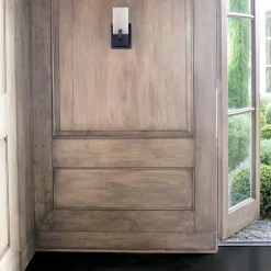 Wall<Kelly Wearstler covet short clip bath sconce BRONZEW/ALABASTER