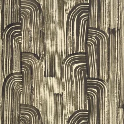 Wallcoverings<Kelly Wearstler crescent wallpaper - ebony cream EBONYCREAM
