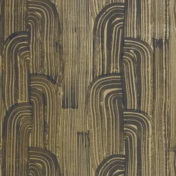 Wallcoverings<Kelly Wearstler crescent wallpaper - ebony gold EBONYGOLD