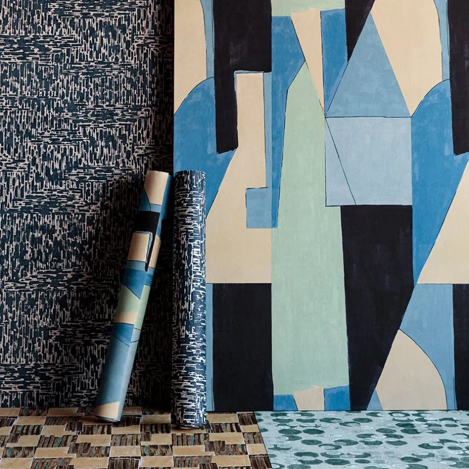 Wallcoverings<Kelly Wearstler district wallpaper COBALT
