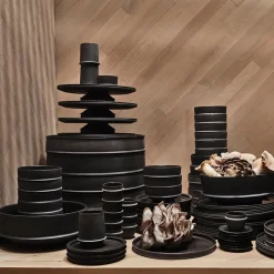 Dune Collection|Dinnerware<Kelly Wearstler dune 8.25" high plate, set of 4 SLATE