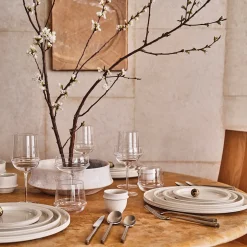 Entertaining|Dune Collection<Kelly Wearstler dune 9" plate, set of 4 ALABASTER