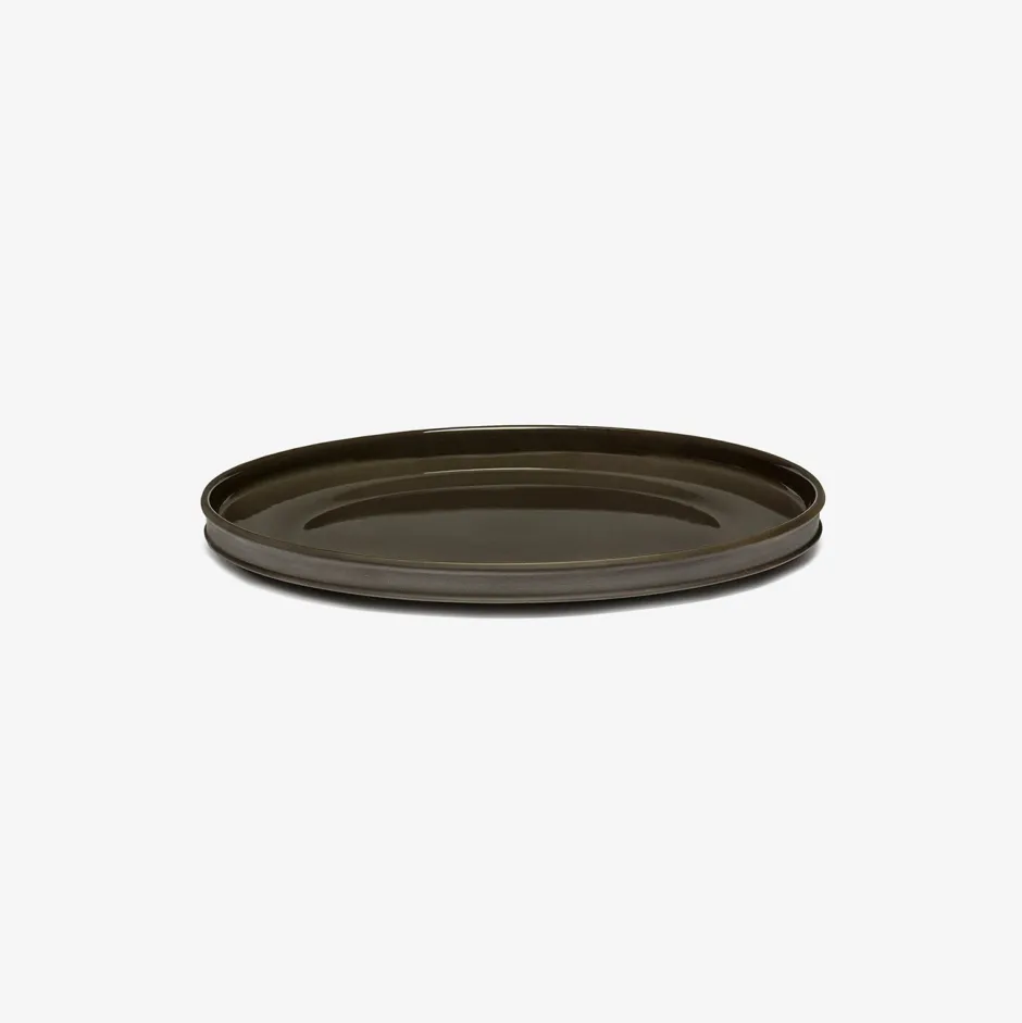 Dune Collection|Dinnerware<Kelly Wearstler dune 11" plate, set of 4 SLATE