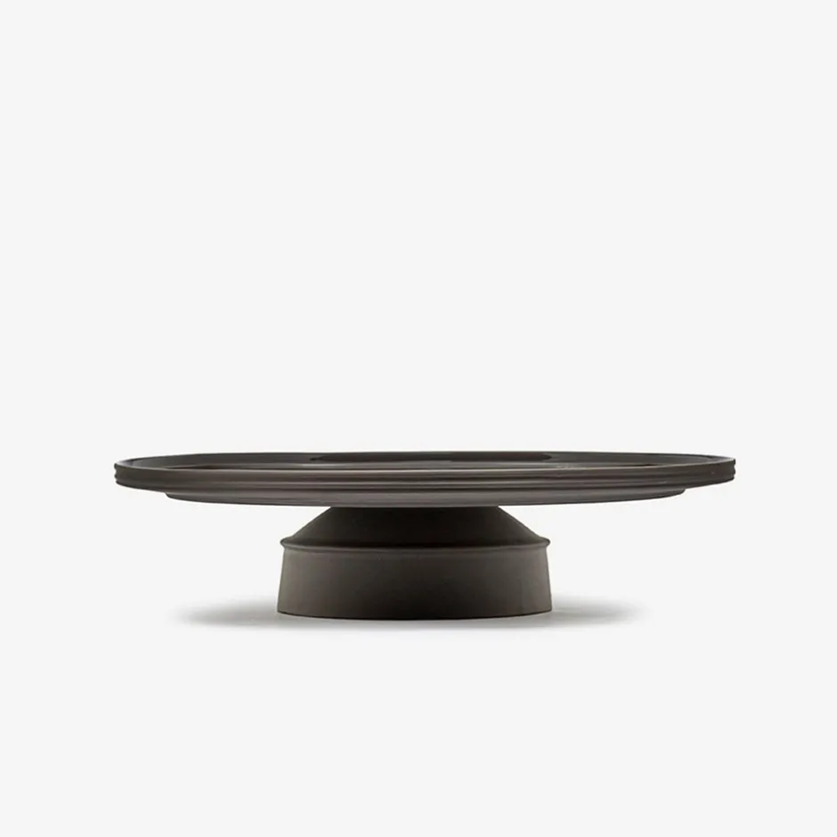 Dune Collection|Serveware<Kelly Wearstler dune cake stand SLATE