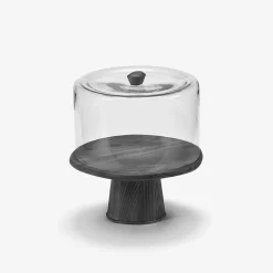 Dune Collection|Serveware<Kelly Wearstler dune cake stand EBONIZED