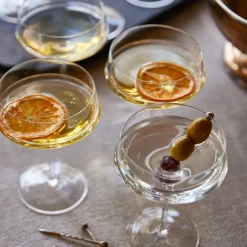 Entertaining|Dune Collection<Kelly Wearstler dune champagne coupe, set of 4 GLASS