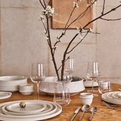 Dune Collection|Drinkware<Kelly Wearstler dune coffee cup & saucer, set of 4 ALABASTER