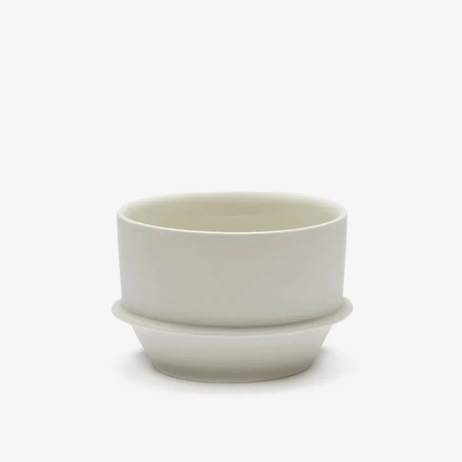 Dune Collection|Drinkware<Kelly Wearstler dune coffee cup & saucer, set of 4 ALABASTER