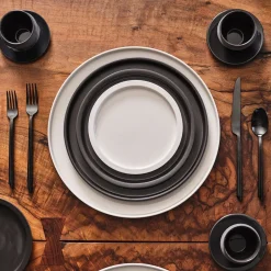 Dune Collection|Flatware<Kelly Wearstler dune flatware, 24 pc set BLACK