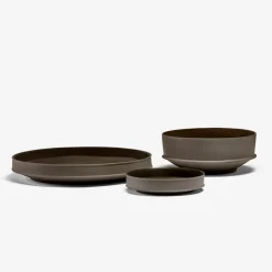 Dune Collection|Dinnerware<Kelly Wearstler dune raised bowl SLATE