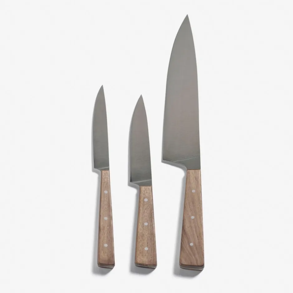 Dune Collection|Flatware<Kelly Wearstler dune steak knife, set of 4 WALNUT