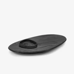 Dune Collection|Serveware<Kelly Wearstler dune tray set, high EBONIZED