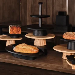 Dune Collection|Serveware<Kelly Wearstler dune tray set, high EBONIZED