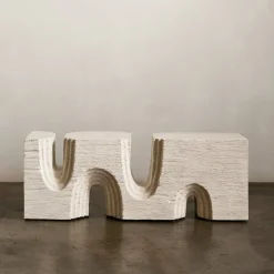 Benches|Benches<Kelly Wearstler echo long bench WHITEGESSO