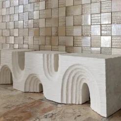 Benches|Benches<Kelly Wearstler echo long bench WHITEGESSO