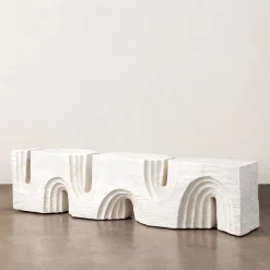 Benches|Benches<Kelly Wearstler echo long bench WHITEGESSO