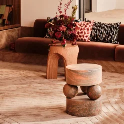 Ottomans & Stools|Side Tables<Kelly Wearstler echo side table NATURALDOUGLASFIR