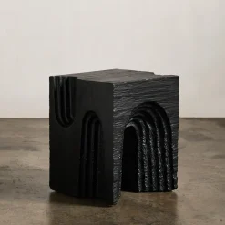 Side Tables|Ottomans & Stools<Kelly Wearstler echo stool EBONIZEDDOUGLASFIR