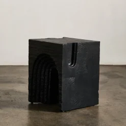 Side Tables|Ottomans & Stools<Kelly Wearstler echo stool EBONIZEDDOUGLASFIR