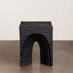Side Tables|Ottomans & Stools<Kelly Wearstler echo stool EBONIZEDDOUGLASFIR