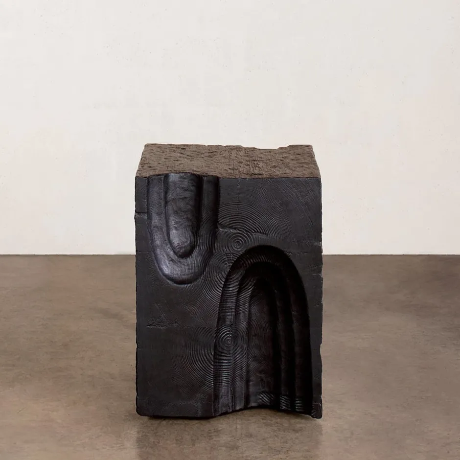 Side Tables|Ottomans & Stools<Kelly Wearstler echo stool EBONIZEDDOUGLASFIR