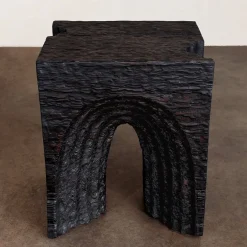 Side Tables|Ottomans & Stools<Kelly Wearstler echo stool EBONIZEDDOUGLASFIR