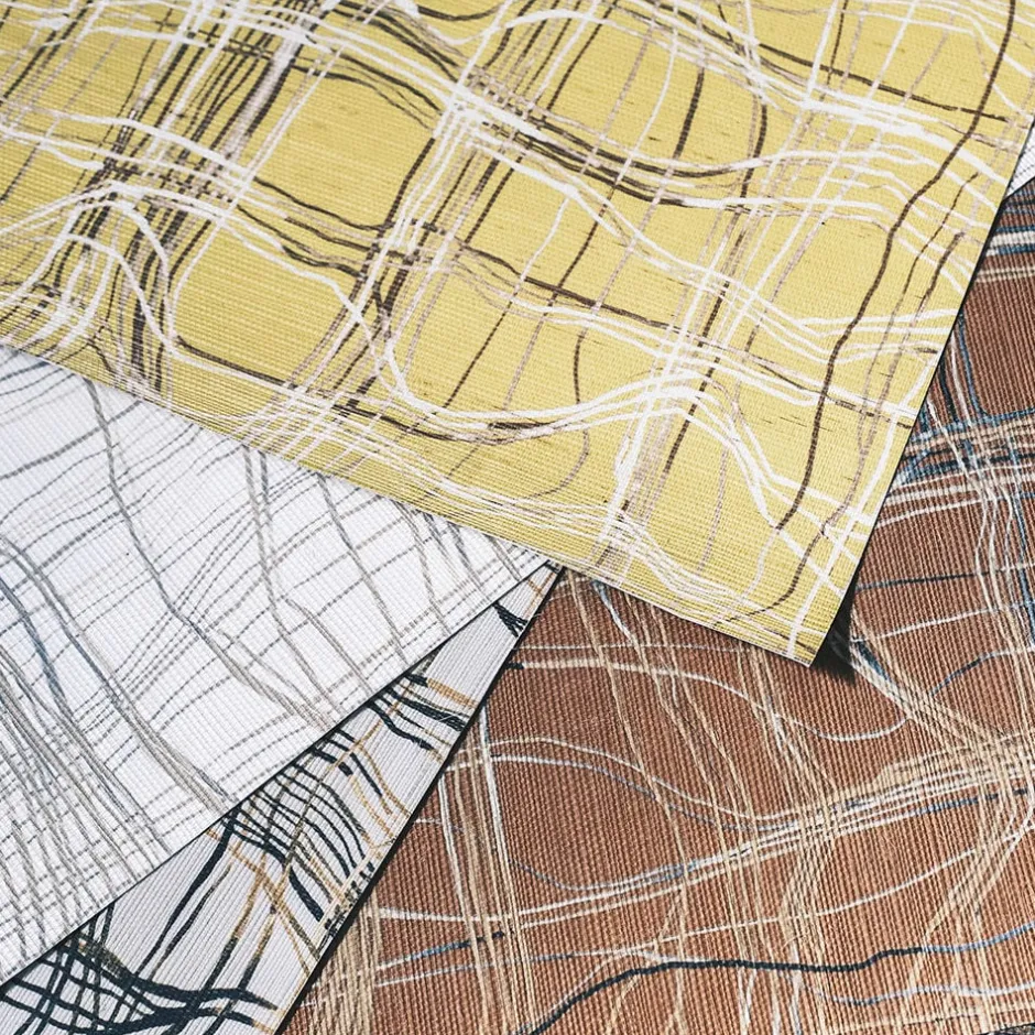 Wallcoverings<Kelly Wearstler entangle wallpaper MUSTARD