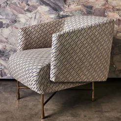 Fabrics<Kelly Wearstler esker weave NAVYONCREAM